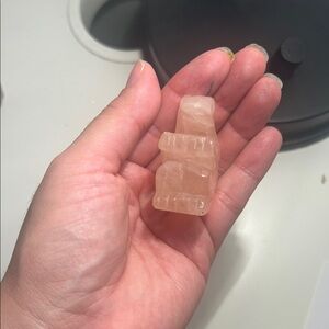 Rose Quartz Crystal dinosaur carving